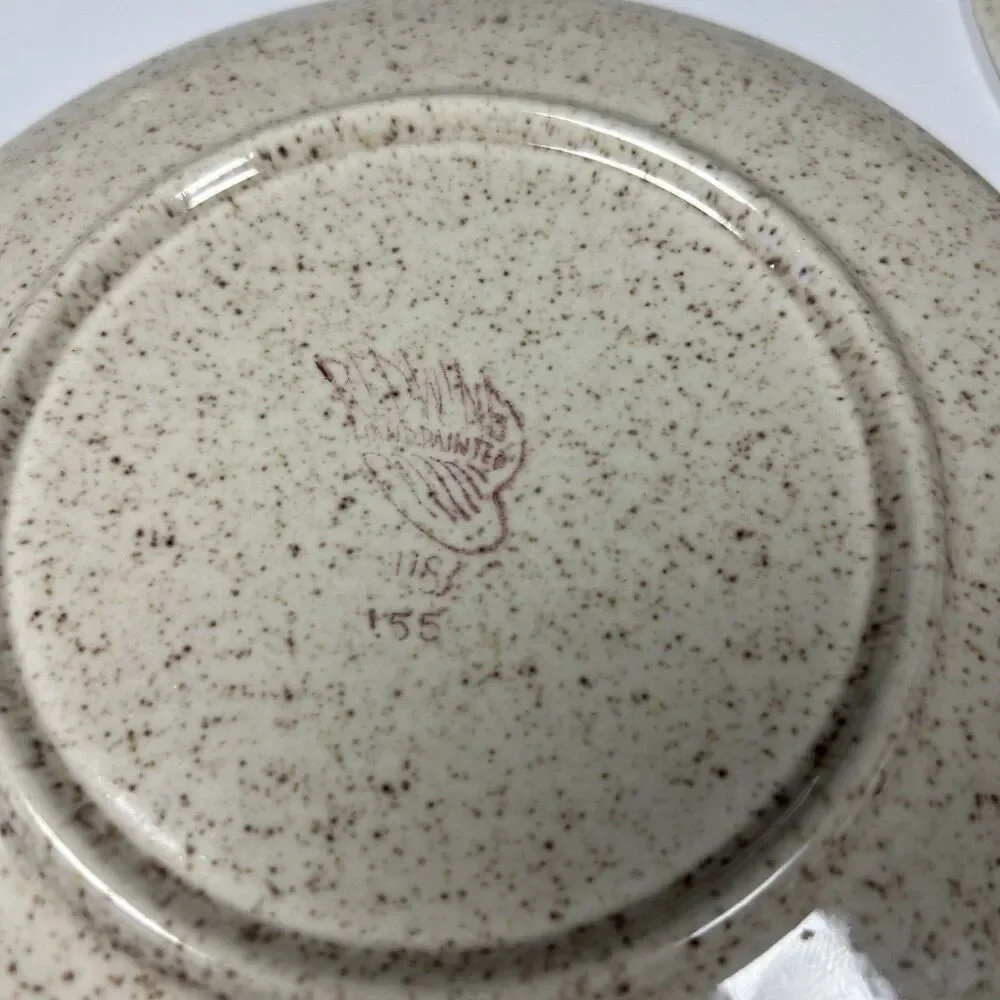 Red Wing Pottery Bob White Salad Plates lot of 6 pcs 6.5